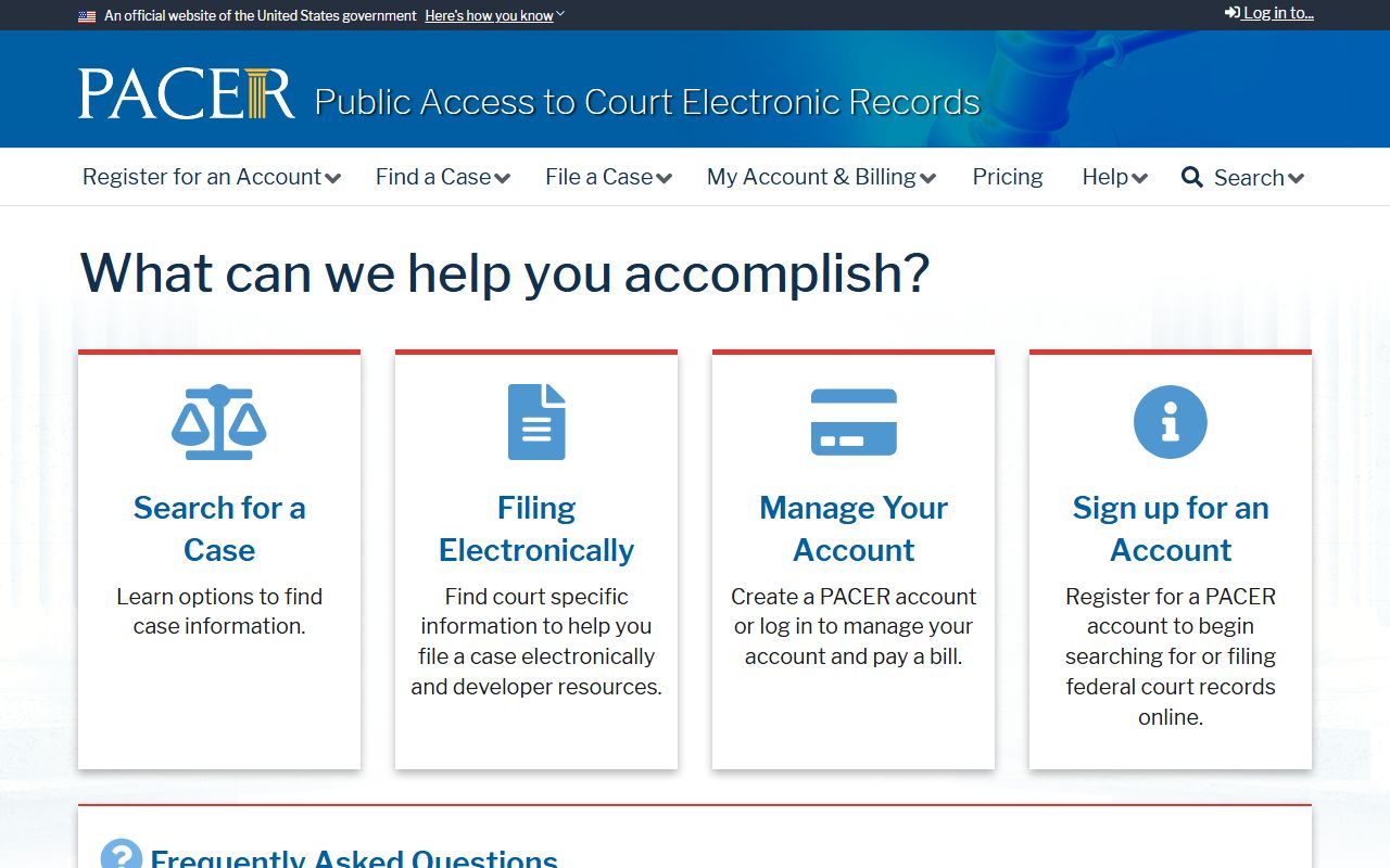 PACER federal case records access for Bucks County court records