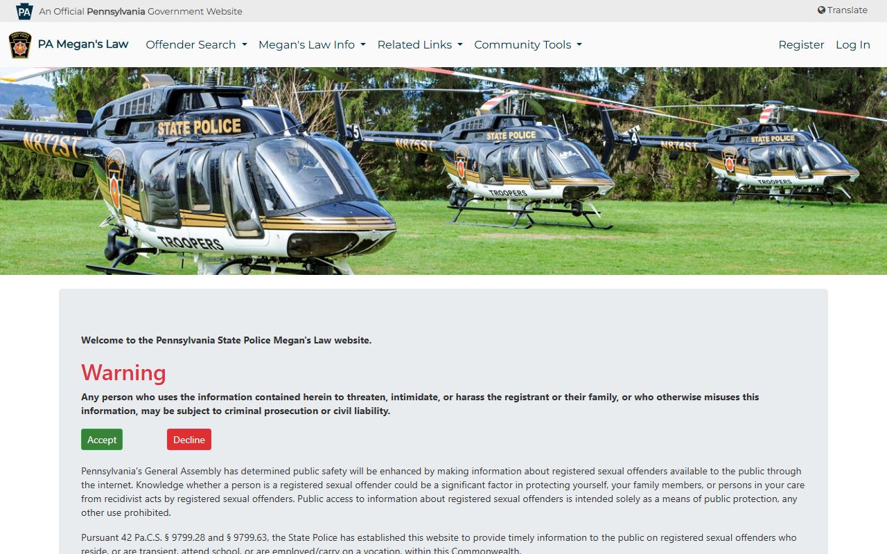 Pennsylvania Megan's Law sex offender registry used to track released Bucks County offenders